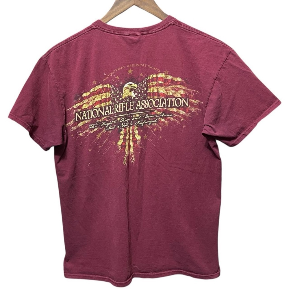 vintage 2000s National Rifle Association flag eagle graphic constitution T-shirt